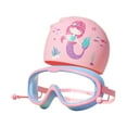thumbnail image 3 of Gorro de natación de silicona Zulema gafas de natación para niños Rosado azul, 3 of 8
