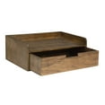 thumbnail image 4 of Kate and Laurel Wood Floating Shelves, Set of 1, 12 in x 18 in, Rustic Brown, 4 of 8