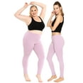 thumbnail image 2 of Stretch Is Comfort Women's Cotton Full Length Leggings Orchid Purple 2X, 2 of 6