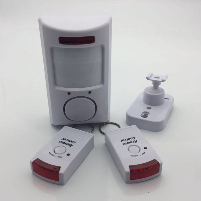 HLONK 2pcs Wireless Motion Sensor Alarm Security Detector Indoor Outdoor Wall Alert System;Wireless Motion Sensor Alarm Security Detector Indoor Outdoor Alert System