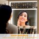 thumbnail image 5 of Qinaqin 360- de Profundidadgree Swivel Jewelry Gabinete con LE cm Profundidad Lights Rotatable Full-Length Makeup Mirror Cerrable Almacenamiento Cajón y Ruedas Blanco, 5 of 7
