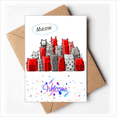 thumbnail image 1 of Cartoon Cute Cat Mewing Protect Animal Pet Lover Welcome Back Greeting Cards Envelopes Blank, 1 of 3