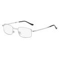 thumbnail image 3 of Men Portable Folding Reading Glasses Male Anti Blue Light Foldable Presbyopic Eyeglasses Metal Silver Readers with Case +4.00, 3 of 5