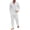 White, variant on LEKWK Mens Linen Sets Lightweight 2 Piece Lounge Set Button Down Long Sleeve Shirt and Relaxed Pants Matching Outfits for Beach Vacation Travel