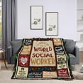 thumbnail image 5 of Social Worker Gifts Blanket for Women Men, Thank You Gifts for Social Worker Appreciation Graduation Gifts for BSW, MSW, DSW, Social Work Month Christmas Birthday Gifts Throw Blanket 60x80in, 5 of 6