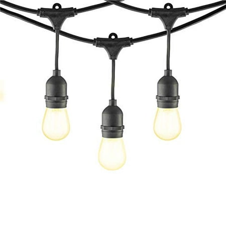 Mr Beams 2W S14 Bulb LED Weatherproof Outdoor String Lights, 24 feet, Black
