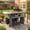 Gray, variant on MEETFAV Foldable Outdoor Grill Cart Patio with Trash Rack, Drawer, Foldable Top & Storage Space Prep Station BBQ Cart for Backyard, Patio, Gray