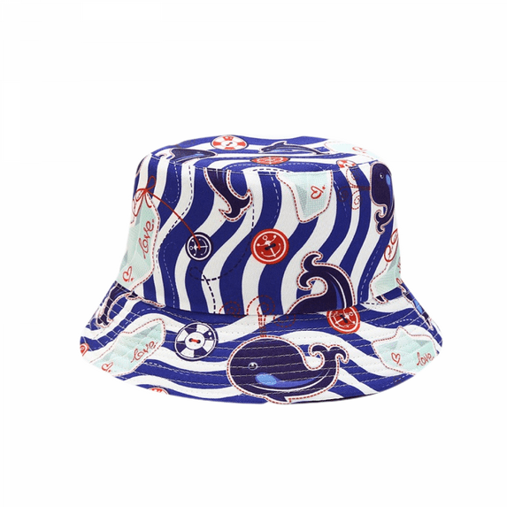 Wekity Cute Bucket Hat Beach Fisherman Hats for Women, Reversible Double-Side-Wear Unisex (HATG023)