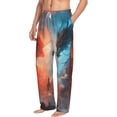 thumbnail image 6 of Gukieu Red And Blue Sky Dragon Print Men's Home Trousers, Elastic Drawstring Home Pajamas Clothing Suitable for Adult Men-3X-Large, 6 of 6