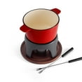 thumbnail image 3 of Swissmar Sierra Ensemble de Fondue en Fonte 11 Pcs, 1,6 L, Rouge Cerise, Parfait pour le Fromage, le Chocolat et la Fondue à la Viande, 3 of 14