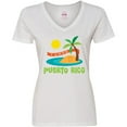 thumbnail image 3 of Inktastic I Love Puerto Rico Women's V-Neck T-Shirt, 3 of 5
