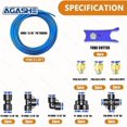 thumbnail image 1 of 17Pcs AGASHE PU Tubing Quick Connect Air Hose Fittings Kit: 4/6/8/10/12mm, universal thread, quick release. Metal & PVC straight, 1 of 5