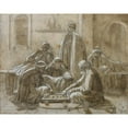 thumbnail image 3 of Edouard Moyse 24x20 Black Modern Framed Museum Art Print Titled - The Board Game (1860), 3 of 5