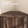 thumbnail image 3 of 71" Corner Kitchen Pantry Cabinet with 4 Doors, Adjustable Shelves, Drawer & Door Shelves, Farmhouse Storage Cupboard for Kitchen or Living Room, 3 of 8