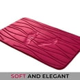 thumbnail image 2 of 1 Piece Swirls Design Embossed Solid Color Memory Foam Soft Bathroom Rug Set Non-Slip PVC Backing, 2 of 5