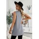 thumbnail image 1 of ABPHQTO Camiseta de Tirantes Larga de Mujer Color Gris Liso con Bolsillos, 1 of 5