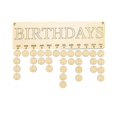 thumbnail image 2 of Birthday Letter Hanging Wooden Plaque Board Festival Birthday Reminder DIY Calendar Gift for Home Party Decoration (1 Plaque, 1 Rope, 50 Round Wooden, 2 of 3