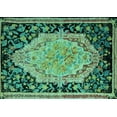 thumbnail image 1 of Ahgly Company Indoor Rectangle Medallion Turquoise Blue French Area Rugs, 8' x 10', 1 of 4