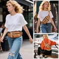 thumbnail image 3 of MARRANT Cangurera de Cuero Genuino para Hombre, Bolsa de Cintura Cruzada de Gran Capacidad con Múltiples Bolsillos con Zíper, Marrón, 3 of 6