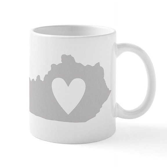 CafePress - Heart Kentucky Mug - 11 oz Ceramic Mug - Novelty Coffee Tea Cup