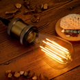 thumbnail image 2 of 8W E27 ST64 LED-lampa, Vintage Edison Filamentlampa, 80W Ekvivalent, 2700K Varmvit, 800LM, Retro Dekorativ Lampa, Ej Dimbar, 3-pack, 2 of 4