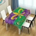 thumbnail image 7 of Coolnut Mardi Gras Tablecloth, Waterproof Washable Polyester Square Table Cover, Durable Tablecloth for Kitchen Dining Table Party Decor, 54"x54", 7 of 7