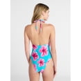 thumbnail image 3 of No Boundaries Halter Triangle One Piece Swimsuit, Women's XXS-XXL, 3 of 5