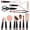 Black, variant on COOK WITH COLOR Kitchen Utensils Set, 10-Piece Stainless Steel Utensils with Soft Touch Handles, Copper White