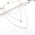 thumbnail image 4 of Valentine Jewelry Women'S Bead Chain Multi-Layer Necklace Disc Metal Rod Pendant Clavicle Chain Chain Jewelry Gift for Men Women, 4 of 5