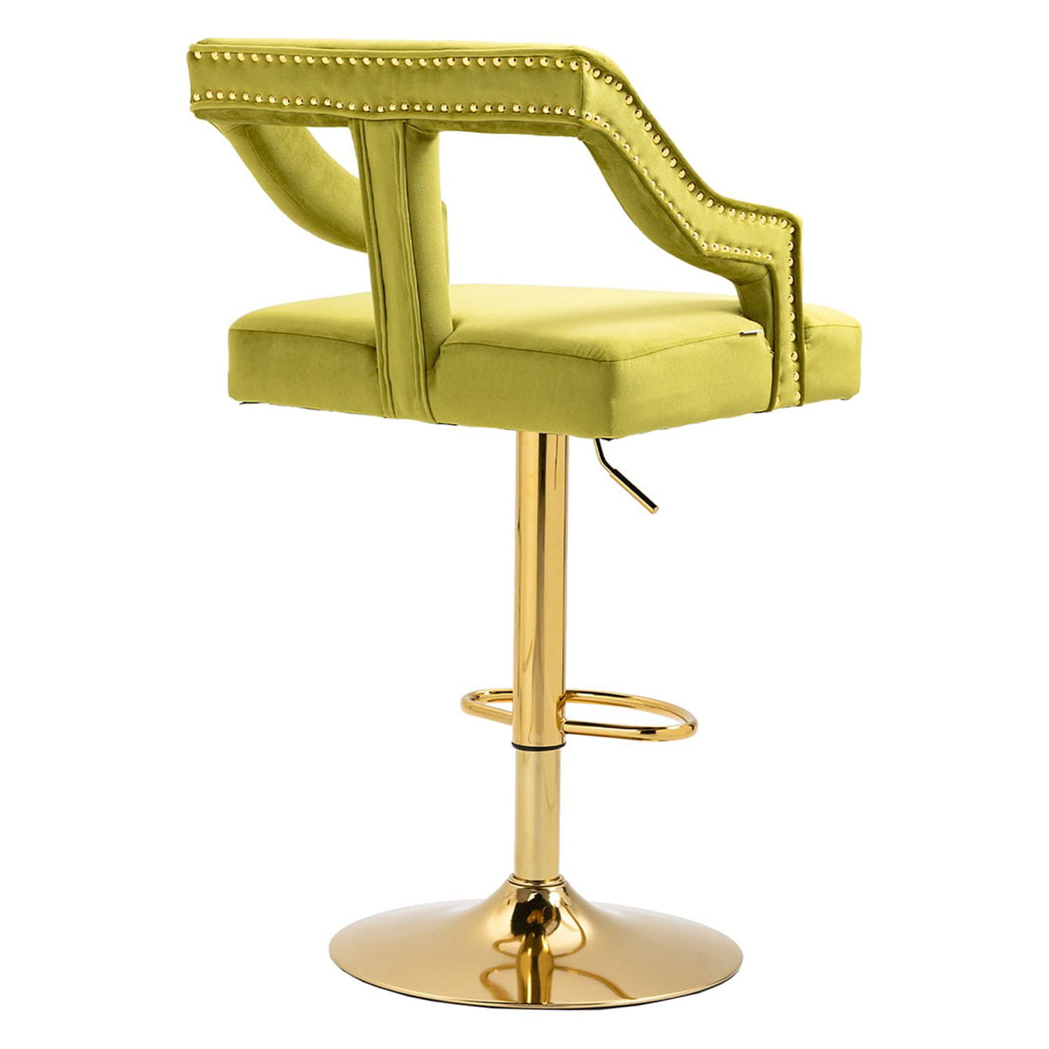 Kepooman Counter Height Bar Stools, Swivel Adjustable Barstools with Back, Set of 1, Green Kepooman Counter Height Bar Stools, Swivel Adjustable Barstools with Back, Set of 1, Green