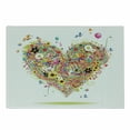 thumbnail image 1 of Heart Cutting Board, Romantic Arrangement with Colorful Watercolor Style Love Valentines Day Theme, Decorative Tempered Glass Cutting and Serving Board, Small Size, White Multicolor, by Ambesonne, 1 of 1