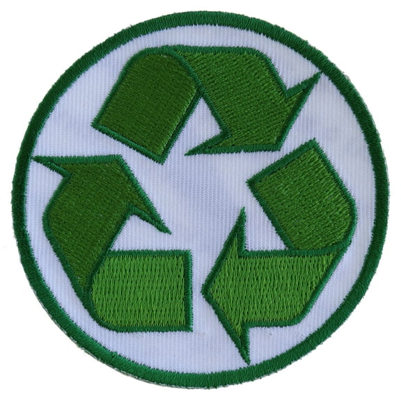 Recycle Patch - 3x3 inch. Embroidered Iron on Patch (P5403)