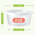 thumbnail image 3 of BagDream 100 Set 8oz Deli Containers with Lids Airtight Food Storage Containers Plastic Storage Containers Soup Slime Overnight Oat To Go Containers Slime Containers, 3 of 7