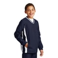 thumbnail image 4 of Sport-Tek Youth Tipped V-Neck Soft Wind Shirt, 4 of 6