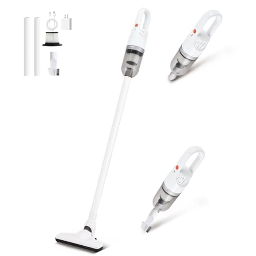Aspiradora de mano ligera SIPPON 6 en 1 con potente motor de 100 W, miniaspiradora portátil para suelos duros, alfombras y pelo de mascotas (inalámbrica y con enchufe)