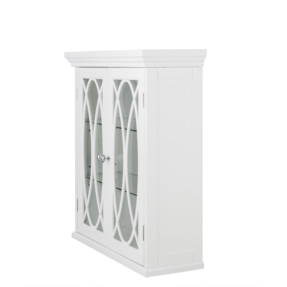 Teamson Home Florence 2 Door Wooden Removable Wall Cabinet with Adjustable Shelves, White