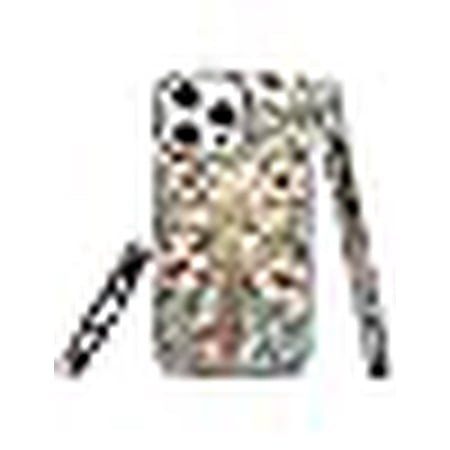 Case for iPhone 15 Pro Max Scratch Resistant Hybrid Double Layer Hard Shell Christian Cross Stained Glass Flower Mosaic Pattern Design Full Body Protective Cover Shockproof Slim Phone Case