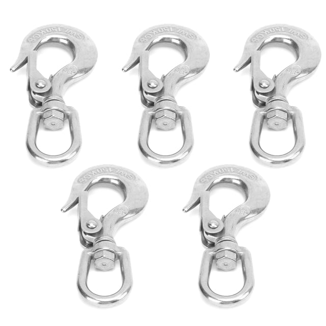 Gancho de Acero Inoxidable Gancho de Deslizamiento de Horquilla de Acero Inoxidable 5 Piezas Gancho de Deslizamiento de Ojo de Acero Inoxidable con Pestillo de Seguridad Ganchos ANGGREK Otros