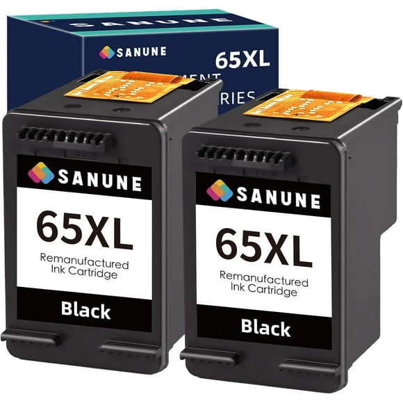 UTAH-65XL Ink Cartridges Black Remanufactured for HP 65 65XL Black Ink Cartridge for HP DeskJet 3772 3755 3722 3752 3700 2600 2622 2640 2652 Envy 5055 5000 5070 5052 5010 5014 Printer (2-Pack)