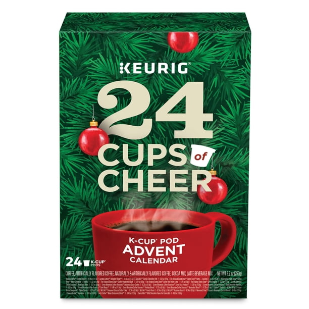Calendario de Adviento Keurig, paquete variado con 24 cápsulas K-Cup