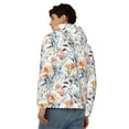 thumbnail image 4 of Kdxio Lilies Flowers Print Men Hoodies Casual Hoodies for Men with Zip Pockets Full Zip Long Sleeve Sweatshirt Sports Hooded Jacket-Small, 4 of 5