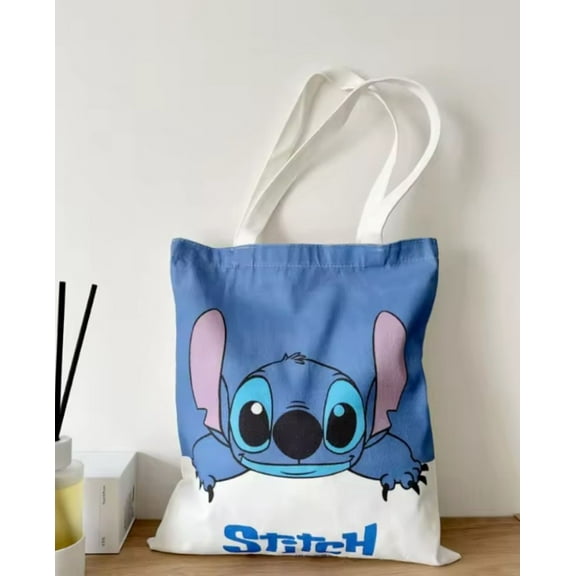 Peekaboo Stitch Canvas Tote Bag – Cute & Durable Everyday Carry, 1 count, 15" H 13" W