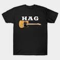 thumbnail image 1 of T-Shirt Unisexe Rétro Sport Merle Haggard HAG Telecaster Music Band, jusqu'à la Taille 3TG., 1 of 4