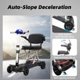 thumbnail image 3 of Manaul Folding Mobility Scooter for Seniors – Blue, 275 lbs Capacity, 10-Mile Range, Adjustable Speed, Ergonomic Controls, 3 of 7