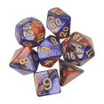 thumbnail image 3 of 7x dés en Polyédrique Lisses D4-D20 pour Enseignement des Mathématiques dés en Polyédrique dés Jeux de Table de Bar Rouge Foncé Violet, 3 of 7