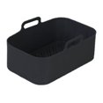 thumbnail image 2 of Yuarrent Bandeja de cocina para freidora de aire con mango, revestimiento que no se decolora, cesta de silicona reutilizable, accesorios para Cocina y Comedor Negro 1 PC, 2 of 6