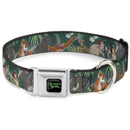 Dog Collar Seatbelt Buckle The Jungle Book 8 Character Group Greens 13 to 18 Inches 1.5 Inch (The Best Collard Greens)