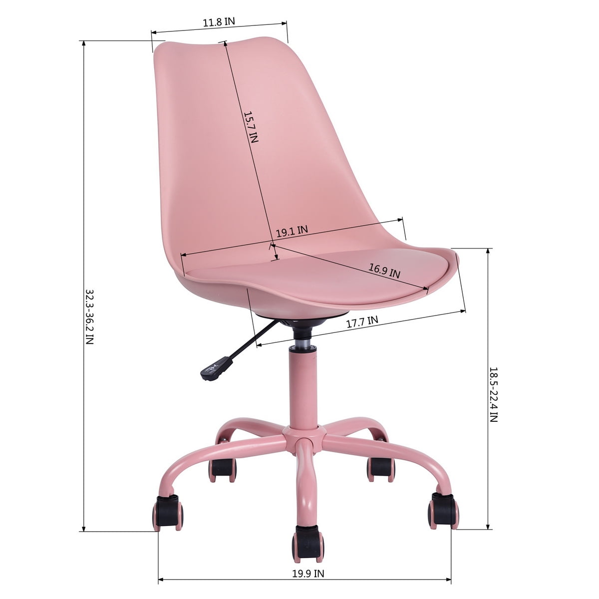 CAELUM Cute Pink Desk Chair for Teen Girl Kids, Home Office