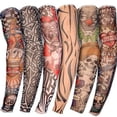 thumbnail image 1 of Manga de tatuaje de flor en el brazo Manga de tatuaje para montar al aire libre sin costuras Manga de protección solar Manga de tatuaje para montar, 1 of 5