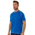 thumbnail image 2 of Mens UPF 50+ Rashguard Swim Tee Short Sleeve Running Shirt Swimwear Swim Shirts, Royal, Size: 2X, Uzzi Active Wear, 2 of 4
